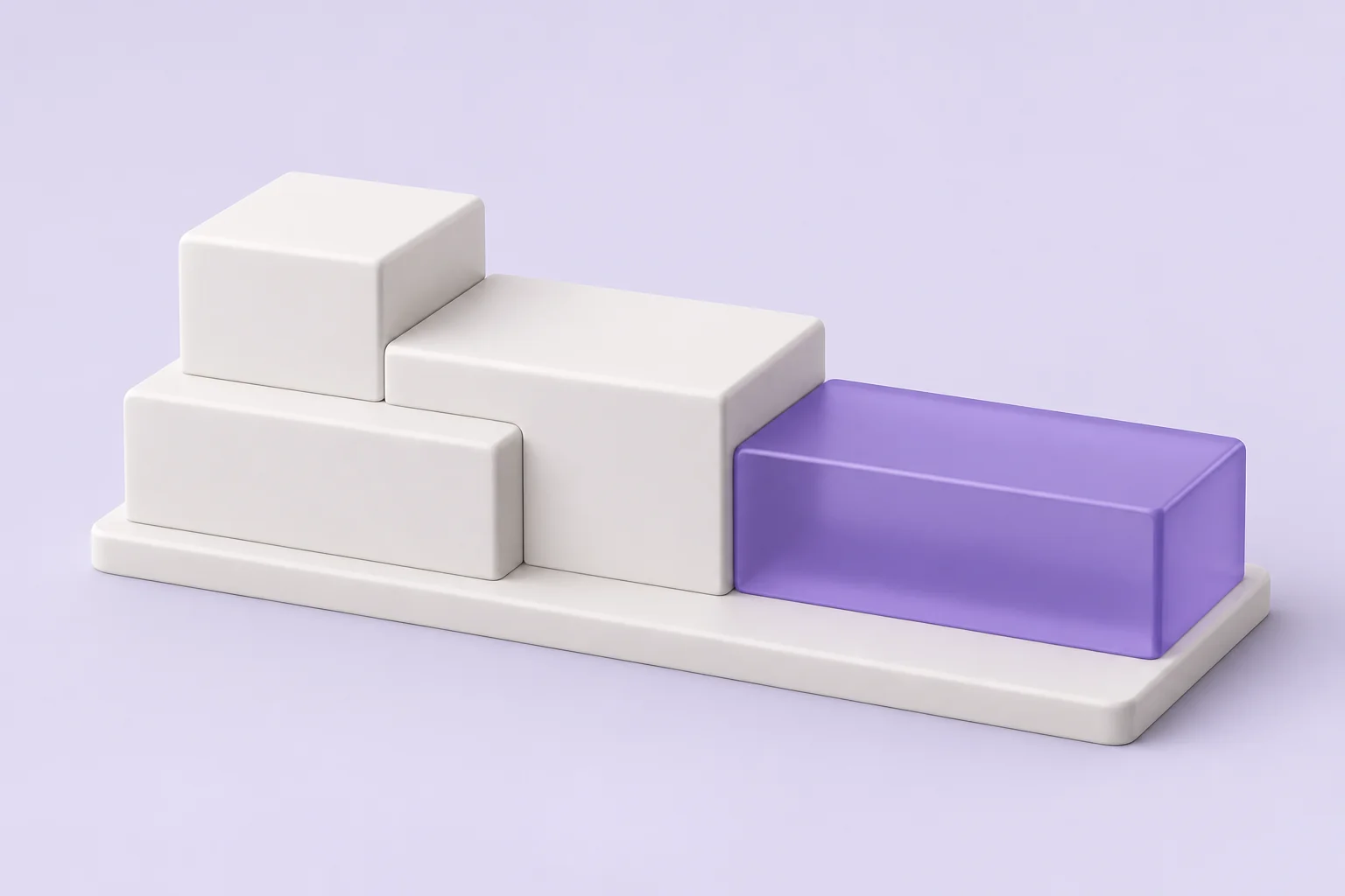 An illustration of connected product components being extended while their shared foundations remain in place.